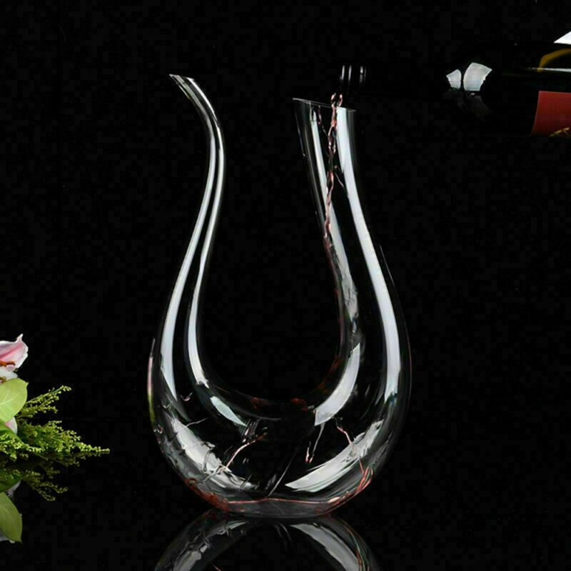 Crystal U-shaped 1500ml Wine Decanter2