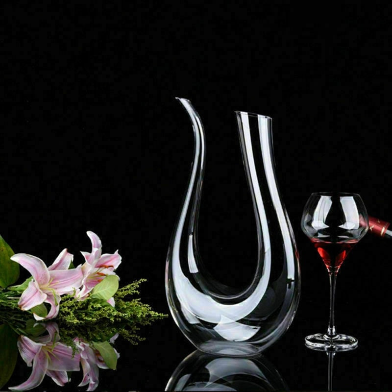 Crystal U-shaped 1500ml Wine Decanter2