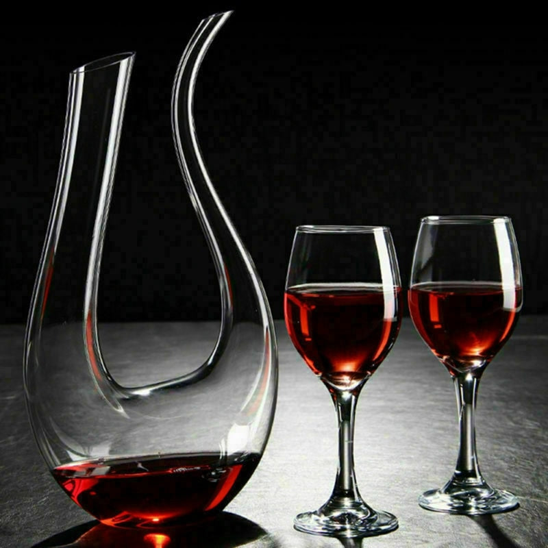 Crystal U-shaped 1500ml Wine Decanter2